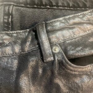 Zara Metallic Black Jeans